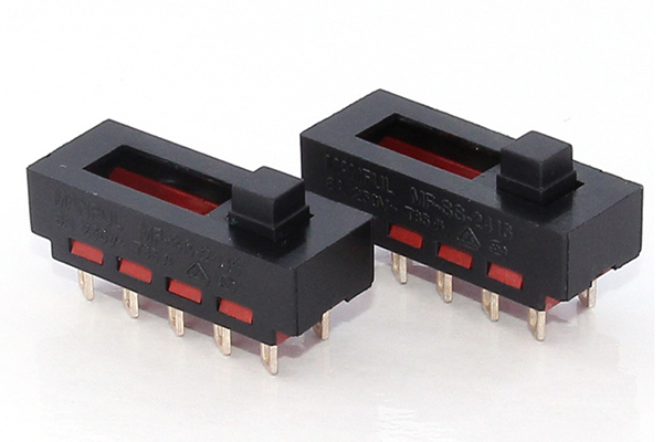 四檔滑動開關MF-SS-2416 塑膠撥動開關 {四檔滑動開關MF-SS-2416 塑膠撥動開關 width=